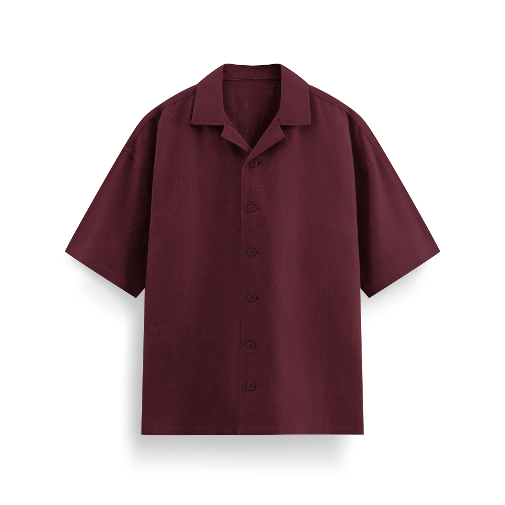 Maroon Unisex Oversized Shirt
