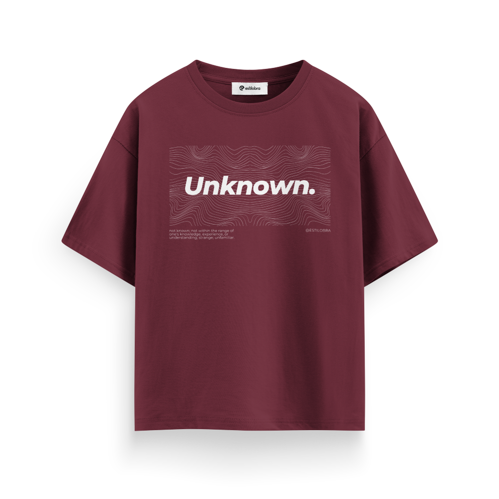 Maroon Unisex Terry Oversized Tee
