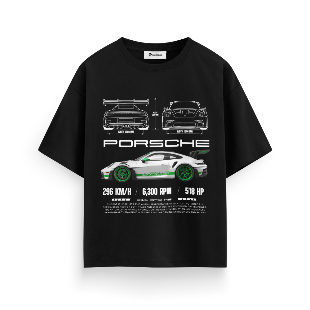 Black Unisex Terry Oversized Tee