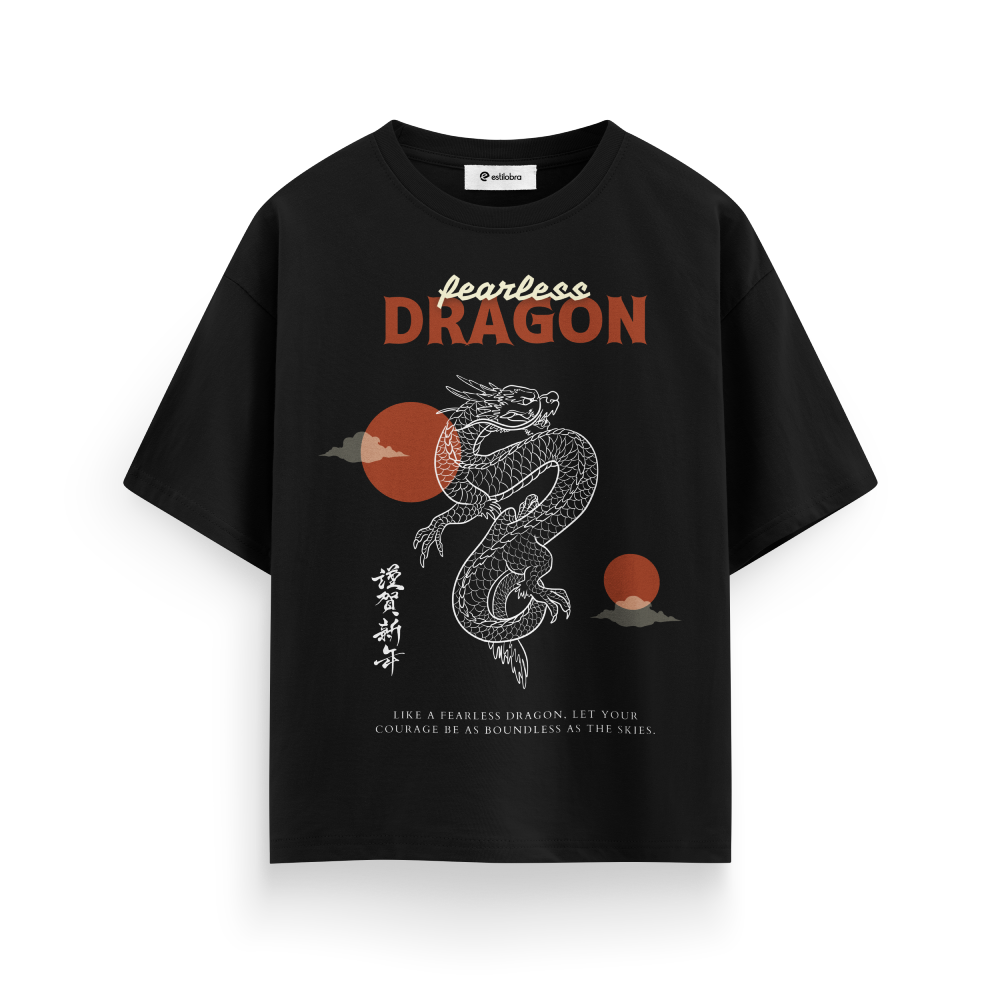 Black Unisex Terry Oversized Tee